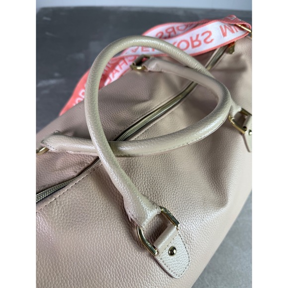 Michael Kors Pink Faux Leather Weekender Duffle Bag Travel Carry On - Picture 9 of 13